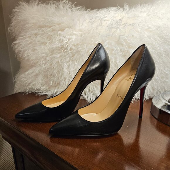 Christian Louboutin Decollete 554 100 Nappa Shiny Black Pumps – Size 37 - Picture 11 of 12